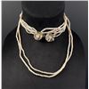 Image 1 : Miriam Haskell Faux Pearl and Rhinestone Necklaces