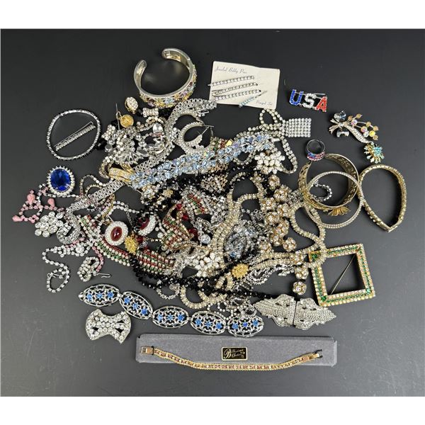 Collection of Rhinestone Costume Jewelry