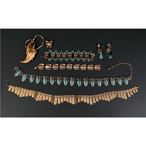 Group of Matisse Renoir Enamel Copper Jewelry