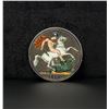 Image 1 : Sterling Silver Enamel Saint George Coin Brooch