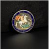 Image 1 : Sterling Silver Enamel Saint George Coin Brooch