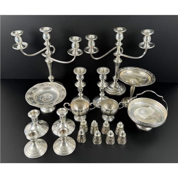 Group of Weighted Sterling Silver Tableware