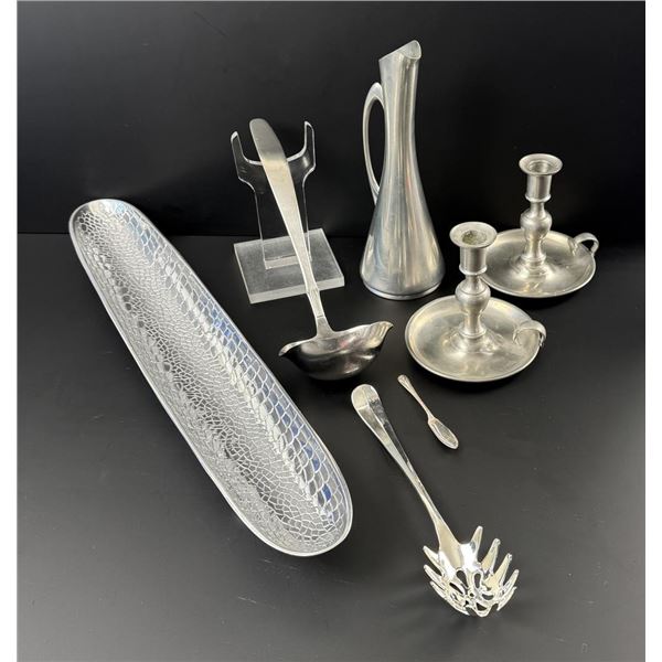 Group of Gorham Pewter and Plate