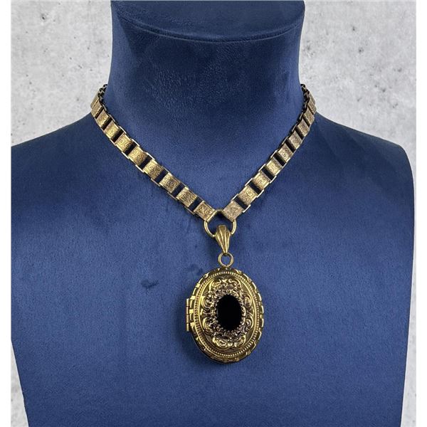 Victorian Gold Filled Locket Necklace