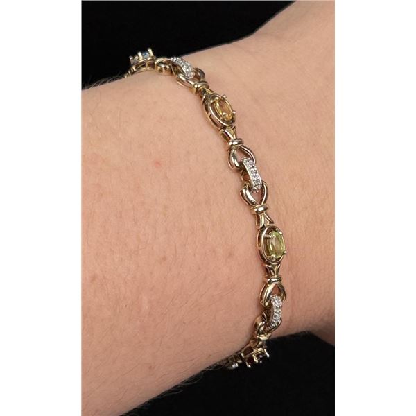 Sterling Silver Gemstone Tennis Bracelet