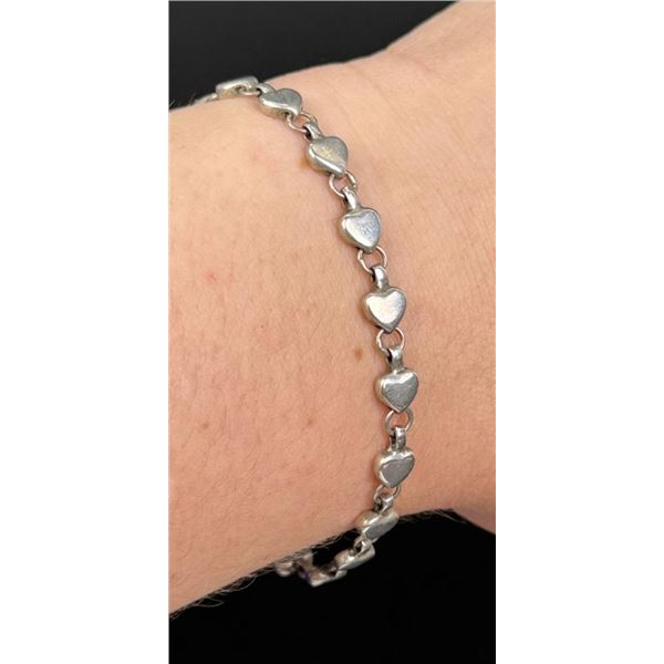 Tiffany & Co Sterling Puff Heart Bracelet