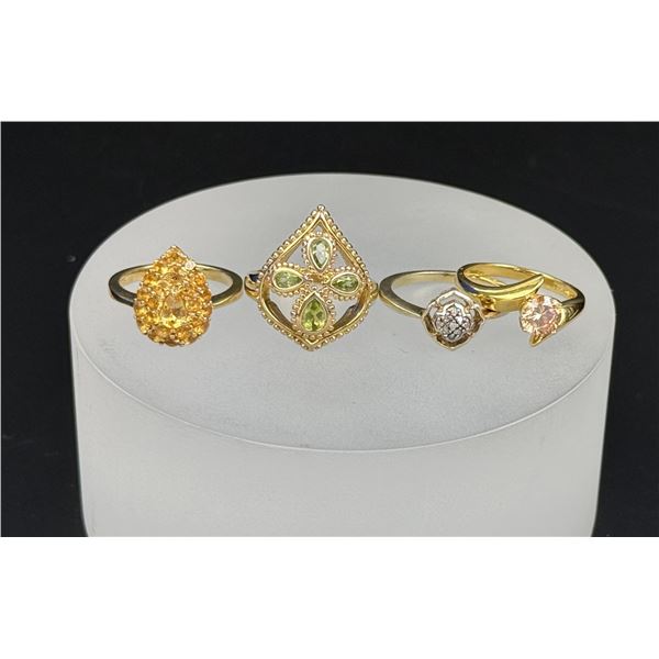 Collection of Sterling Silver CZ Rings