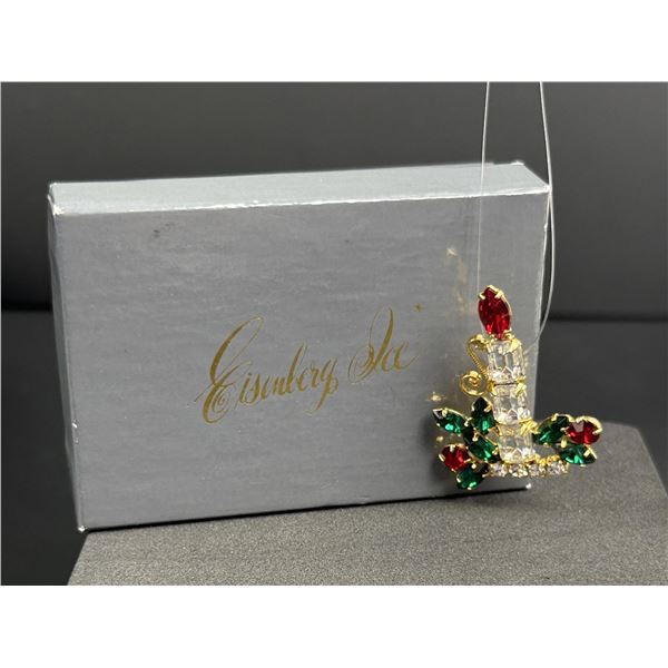 Eisenberg Ice Rhinestone Candle Brooch