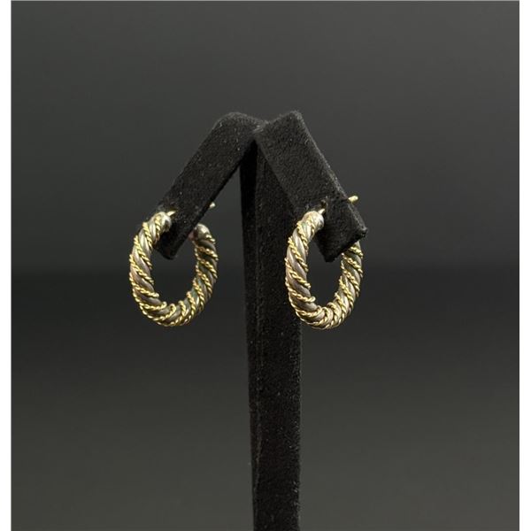 Tiffany & Co 18K Gold Sterling Rope Earrings