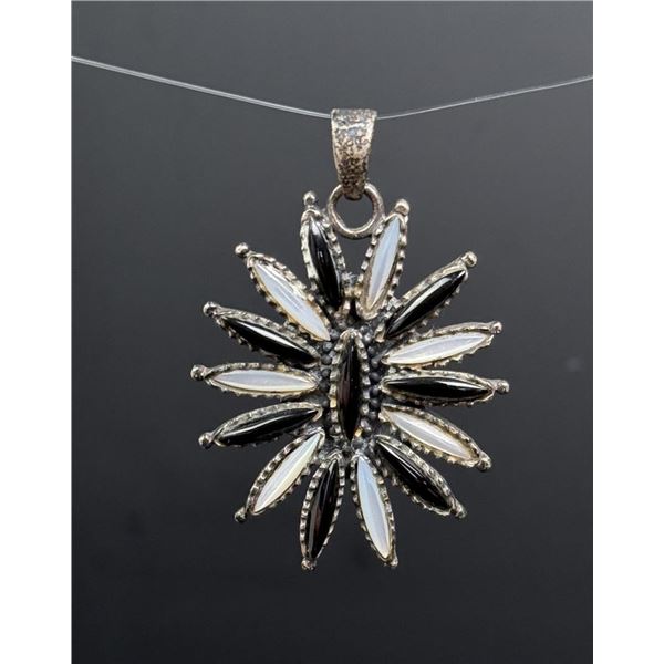 Zuni Sterling Silver Petit Point Pendant