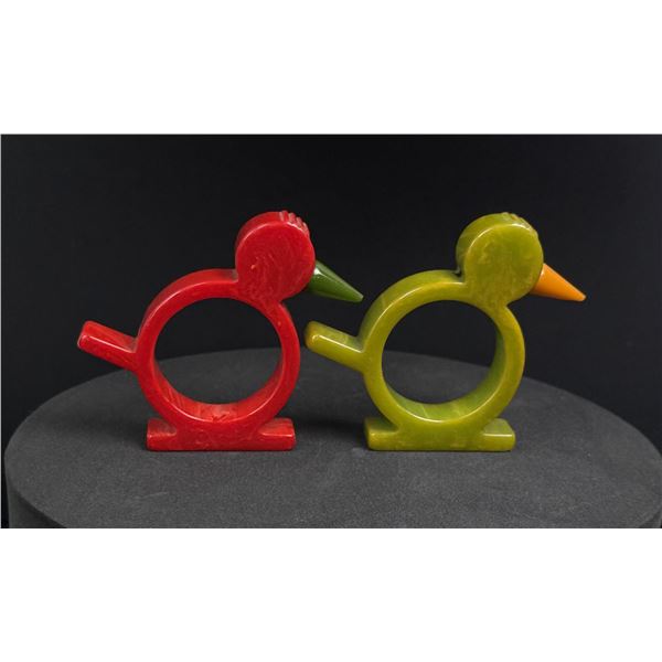 Art Deco Bakelite Bird Napkin Rings