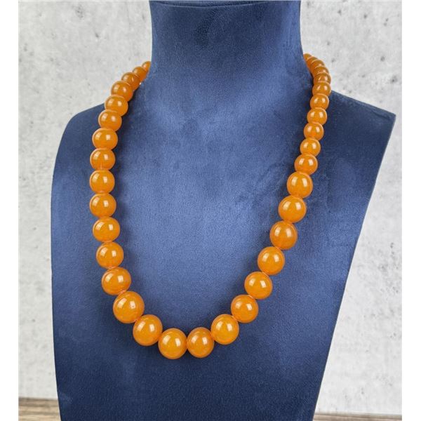 Egg Yolk Butterscotch Baltic Amber Bead Necklace