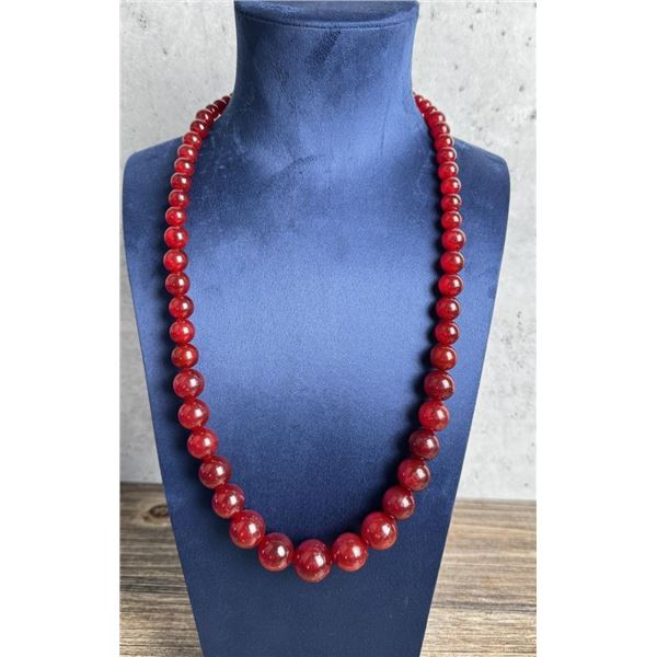 Baltic Cherry Amber Bead Necklace