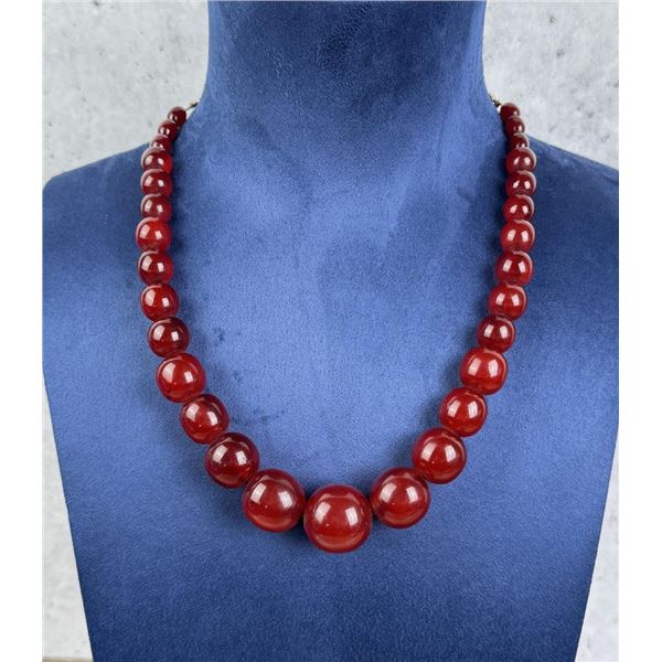 Baltic Cherry Amber Bead Necklace