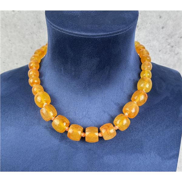 Egg Yolk Butterscotch Baltic Amber Bead Necklace