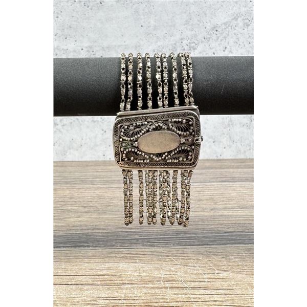 Victorian Sterling Silver Filigree Bracelet