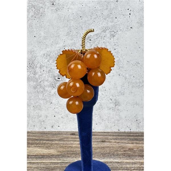 Butterscotch Baltic Amber Grape Brooch