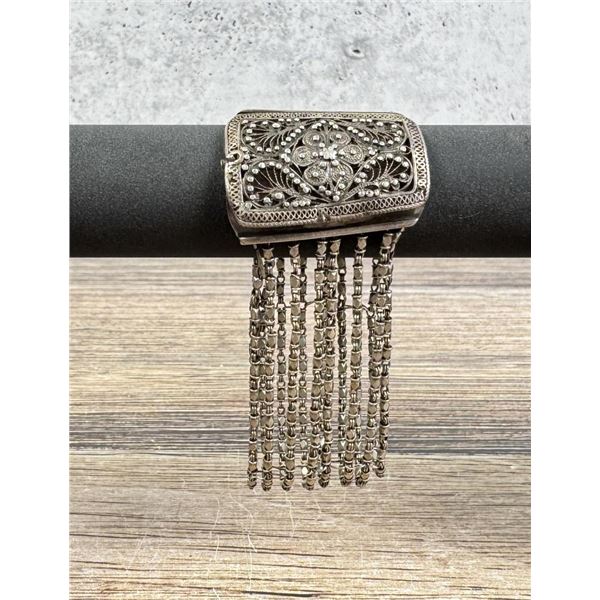 Victorian Sterling Silver Filigree Bracelet