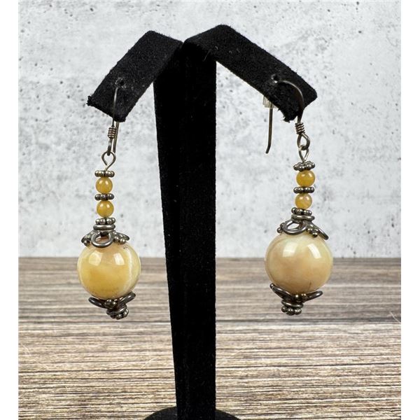 Sterling Silver Agate Earrings.