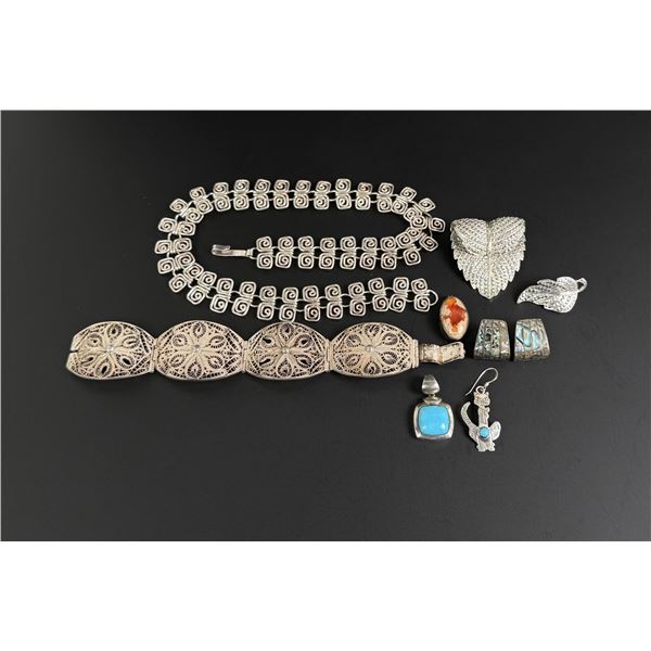 Large group of Sterling Silver Jewelry