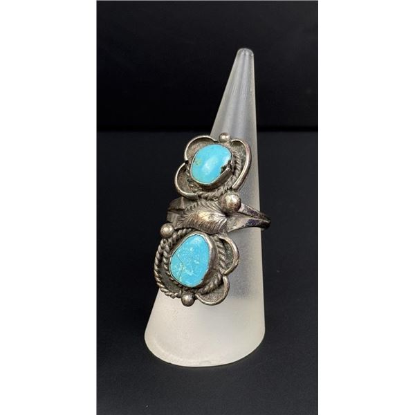 Norman Lee Navajo Sterling Turquoise Ring