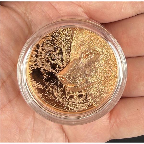2021 250T Mongolia Mystic Wolf Copper Coin