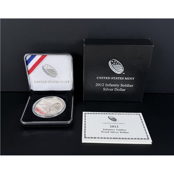 US 2012 Infantry Soldier Silver Dollar Proof Coin