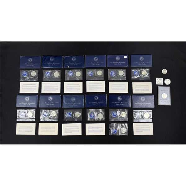 Collection of Eisenhower Silver Dollar Coins