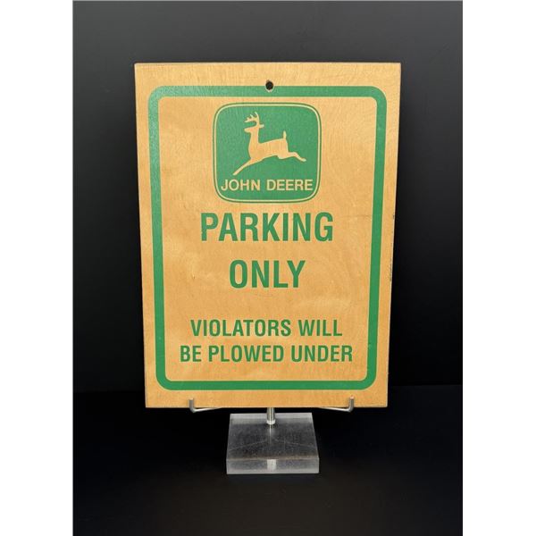John Deere Parking Sign