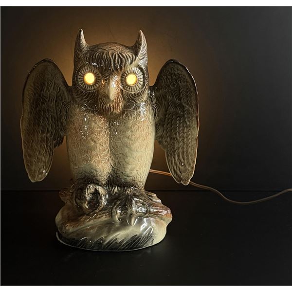 Howard Kron Mid Century Owl Television TV Lamp