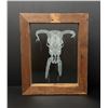 Image 1 : Etched Glass Bull Skull Window