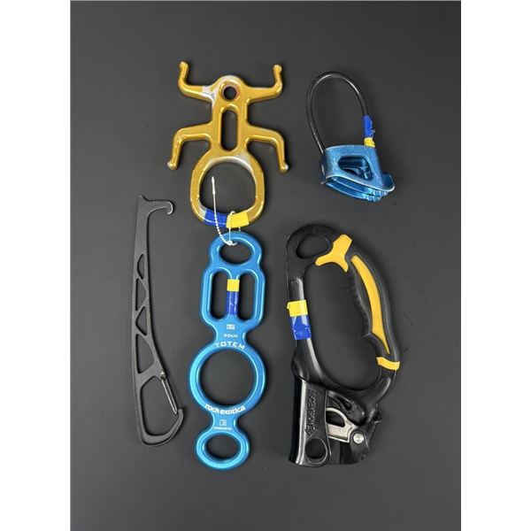 Collection of Mountain Rock Climbing Tools