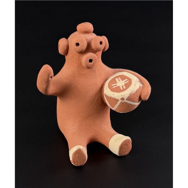 Judy Toya Jemez Pueblo Mudhead Pottery Drummer