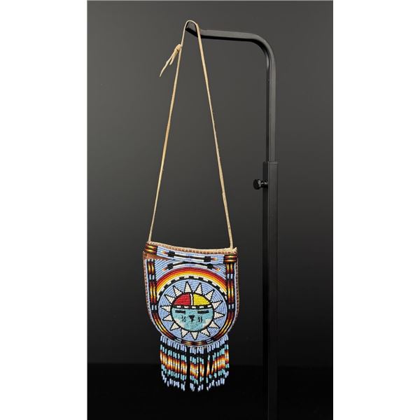 Hopi Indian Beaded Sunface Bag