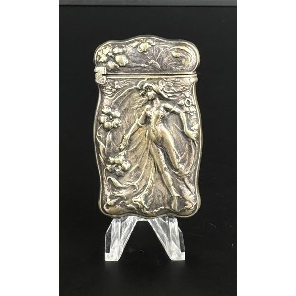 Art Nouveau Nude Match Safe Vesta Case