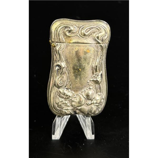 Coin Silver Art Nouveau Match Safe Vesta Case