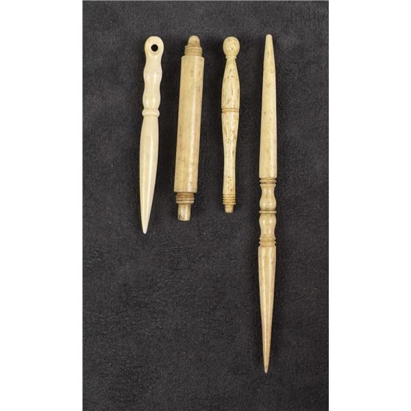 Whaler Made Whale Bone Sewing Bodkin Awls Tools