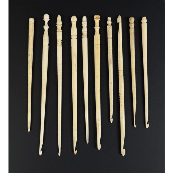 Civil War Whaler Made Whale Bone Crochet Hooks