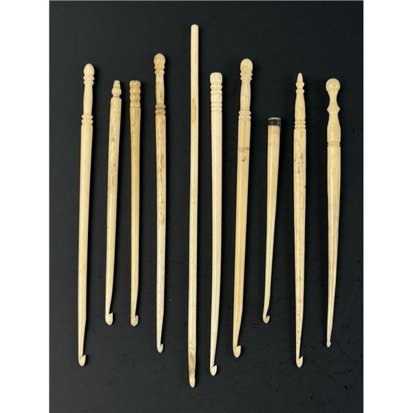 Civil War Whaler Made Whale Bone Crochet Hooks
