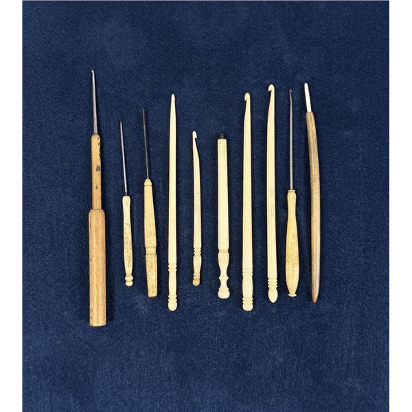 Civil War Whaler Made Whale Bone Crochet Hooks
