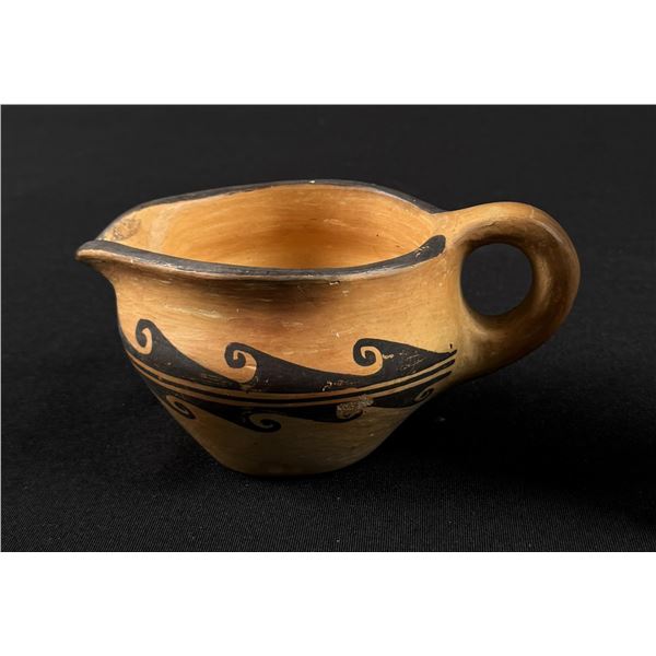 Hopi Pottery Pitcher Signed with Flower