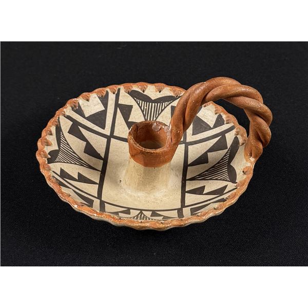 Acoma Pueblo Pottery Candlestick