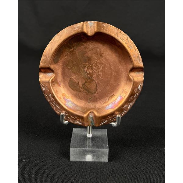 Fred Harvey Trading Post Copper Ashtray