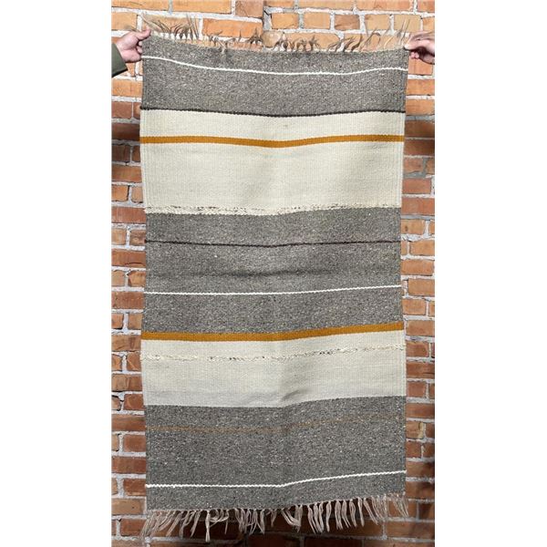 Antique Mexican Wool Serape Saltillo Rug