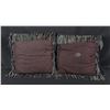 Image 3 : Cowboy Stetson Leather Fringe Pillows