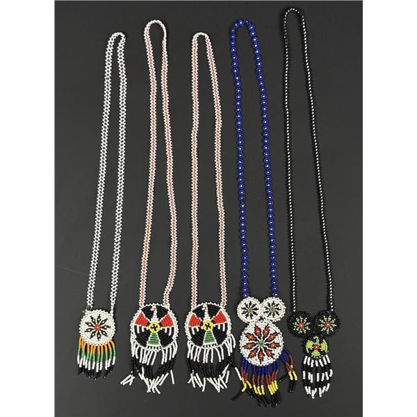 Native American Indian Beaded Rosette Necklaces