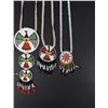 Image 5 : Native American Indian Beaded Rosette Necklaces