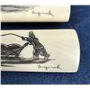 Image 7 : Alaskan Eskimo Inuit Scrimshaw Ivory Carving Set