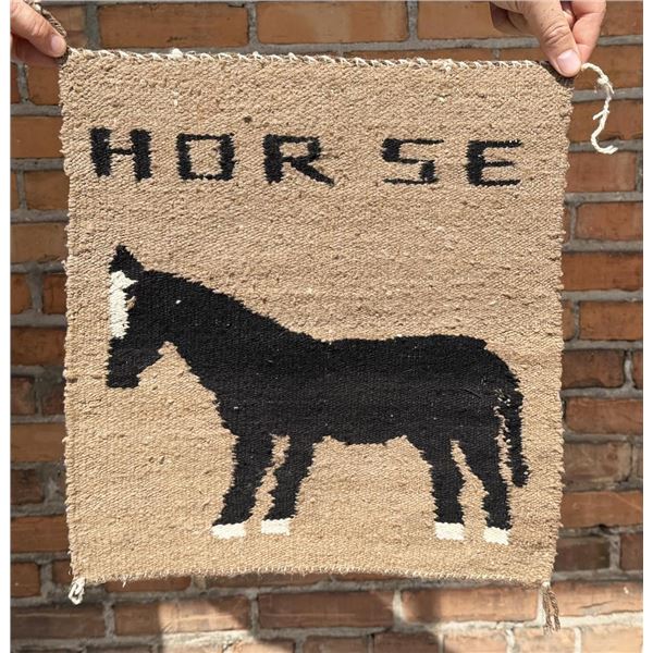 Navajo Indian Pictorial Horse Blanket Rug
