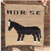 Image 1 : Navajo Indian Pictorial Horse Blanket Rug